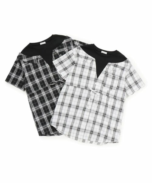 Lovetoxic / ラブトキシック ミニ丈・ひざ丈ワンピース | シャツドッキングプルチュニックワンピ | 詳細6