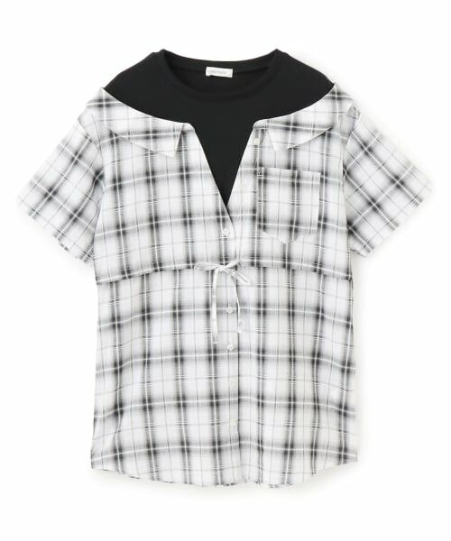 Lovetoxic / ラブトキシック ミニ丈・ひざ丈ワンピース | シャツドッキングプルチュニックワンピ | 詳細7