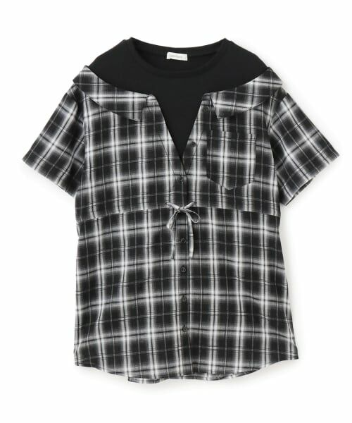 Lovetoxic / ラブトキシック ミニ丈・ひざ丈ワンピース | シャツドッキングプルチュニックワンピ | 詳細8