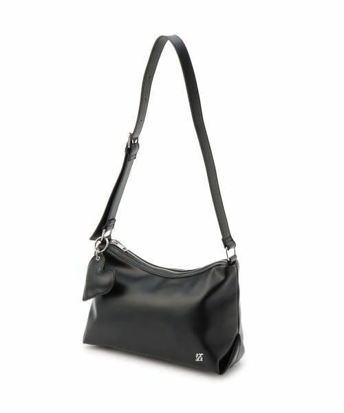 Lovetoxic / ラブトキシック ショルダーバッグ | チャームつき合皮ショルダー（黒）