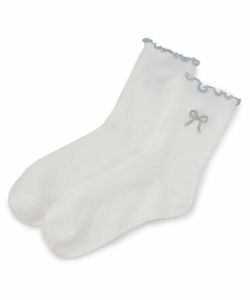 Lovetoxic / ラブトキシック ソックス | バイカラーメロークルーソックス（オフ ホワイト）