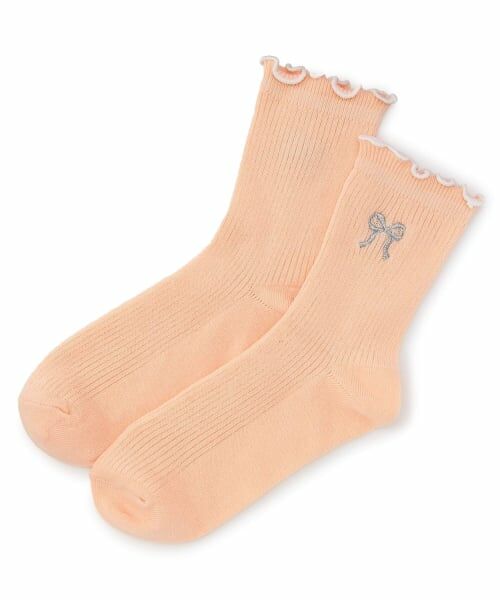 Lovetoxic / ラブトキシック ソックス | バイカラーメロークルーソックス（ベージュ）