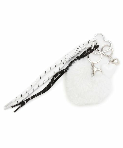 Lovetoxic / ラブトキシック チャーム | ラメファーハートチャーム（オフ ホワイト）