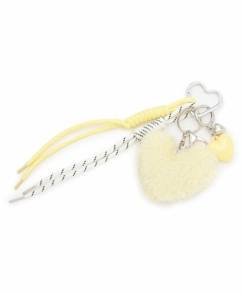 Lovetoxic / ラブトキシック チャーム | ラメファーハートチャーム（黄）