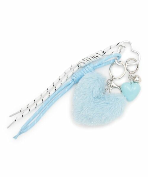 Lovetoxic / ラブトキシック チャーム | ラメファーハートチャーム（ライト ブルー）