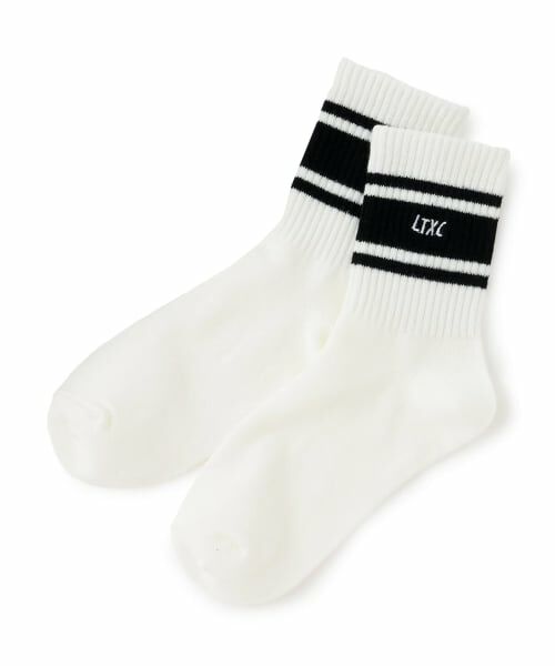 Lovetoxic / ラブトキシック ソックス | 【LTXC】マルチラインクルーソックス（オフ ホワイト）