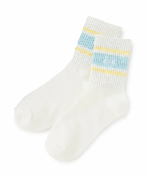 Lovetoxic / ラブトキシック ソックス | 【LTXC】マルチラインクルーソックス（ミント）