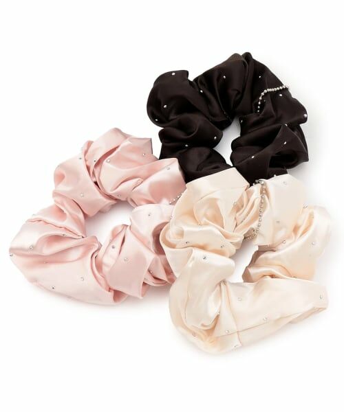 Lovetoxic / ラブトキシック ヘアゴム・シュシュ | ストーンつきサテンシュシュ | 詳細3