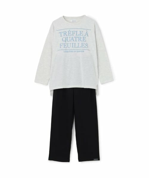 Lovetoxic / ラブトキシック ルームウェア | 【ルームウェア/パジャマ】発砲プリント長袖セットアップ（ライト グレー）