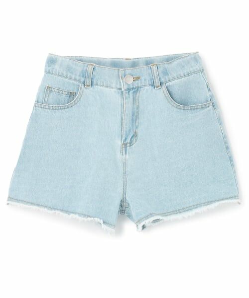 Lovetoxic / ラブトキシック ショート・ハーフ・半端丈パンツ | 【7day】裾フリンジショートパンツ（サックス）