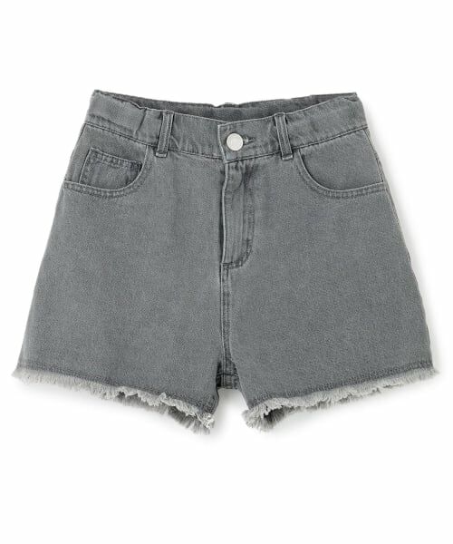 Lovetoxic / ラブトキシック ショート・ハーフ・半端丈パンツ | 【7day】裾フリンジショートパンツ（グレー）