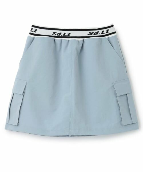 Lovetoxic / ラブトキシック ショート・ハーフ・半端丈パンツ | 【7days】ウエストロゴカーゴスカパン（サックス）