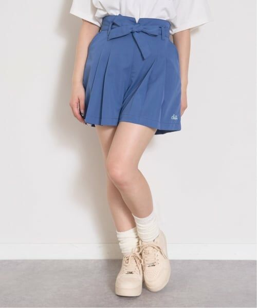 Lovetoxic / ラブトキシック ショート・ハーフ・半端丈パンツ | 【7days】リボン付キュロットスカート（インク ブルー）