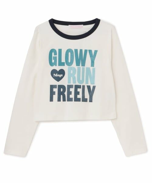 Lovetoxic / ラブトキシック Tシャツ | 【7days】ラメロゴTシャツ（オフ ホワイト）