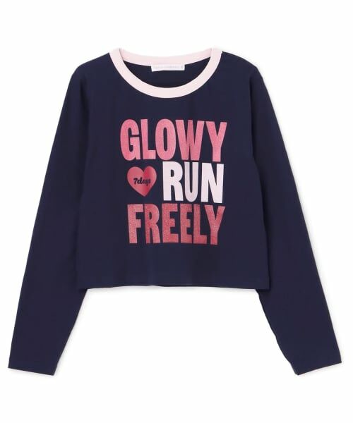 Lovetoxic / ラブトキシック Tシャツ | 【7days】ラメロゴTシャツ（紺）