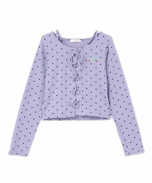 Lovetoxic / ラブトキシック Tシャツ | 【7days】レースアップTキャミセット（ラベンダー）