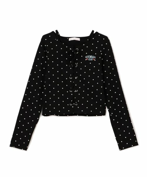 Lovetoxic / ラブトキシック Tシャツ | 【7days】レースアップTキャミセット（黒）
