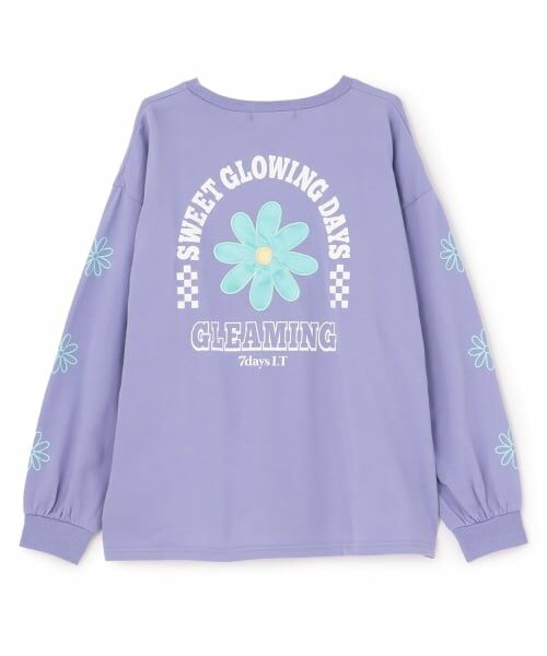 Lovetoxic / ラブトキシック Tシャツ | 【7days】お花アップリケルーズTシャツ | 詳細1
