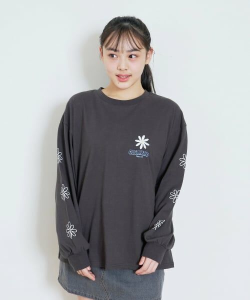 Lovetoxic / ラブトキシック Tシャツ | 【7days】お花アップリケルーズTシャツ | 詳細10