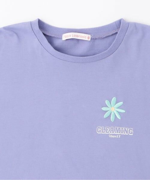 Lovetoxic / ラブトキシック Tシャツ | 【7days】お花アップリケルーズTシャツ | 詳細2