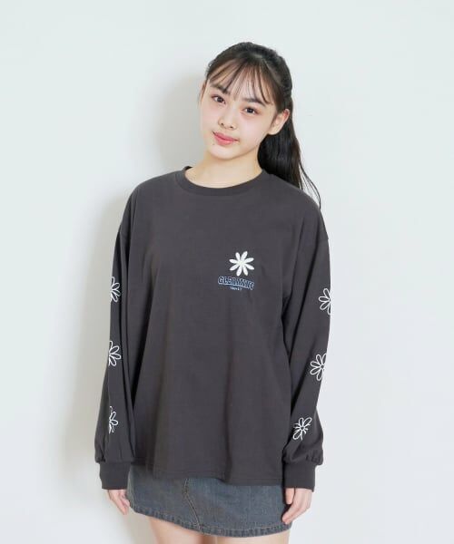 Lovetoxic / ラブトキシック Tシャツ | 【7days】お花アップリケルーズTシャツ | 詳細9