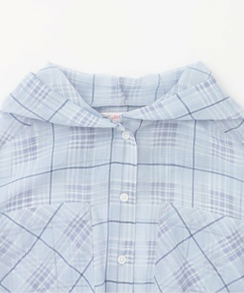 Lovetoxic / ラブトキシック パーカー | 【7days】シアーチェックシャツパーカー | 詳細2