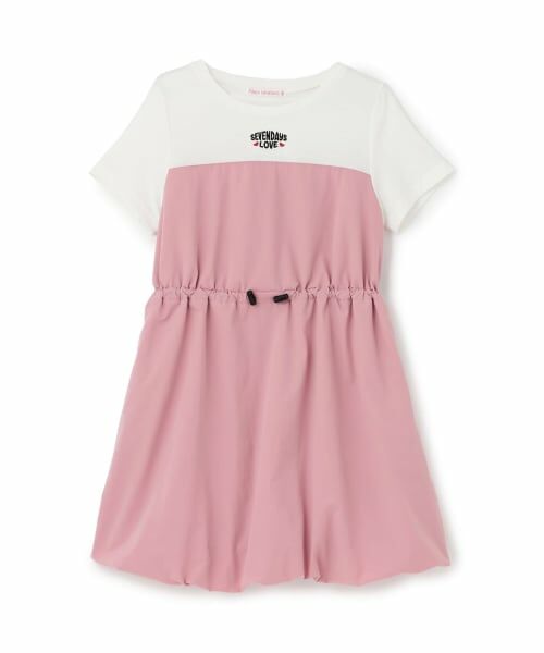 Lovetoxic / ラブトキシック ミニ丈・ひざ丈ワンピース | 【7days】バルーンドッキングワンピース(ピンク)