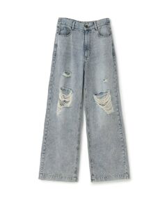 Lovetoxic / ラブトキシック その他パンツ | 【LTXC/接触冷感】ダメージデニムワイドパンツ