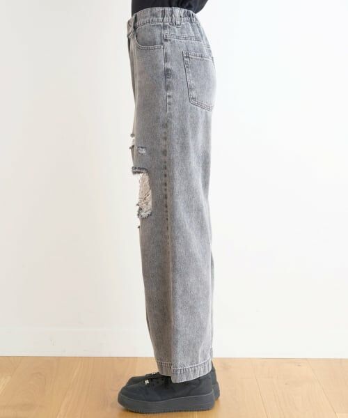 Lovetoxic / ラブトキシック その他パンツ | 【LTXC/接触冷感】ダメージデニムワイドパンツ | 詳細16