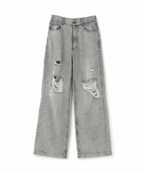 Lovetoxic / ラブトキシック その他パンツ | 【LTXC/接触冷感】ダメージデニムワイドパンツ | 詳細21