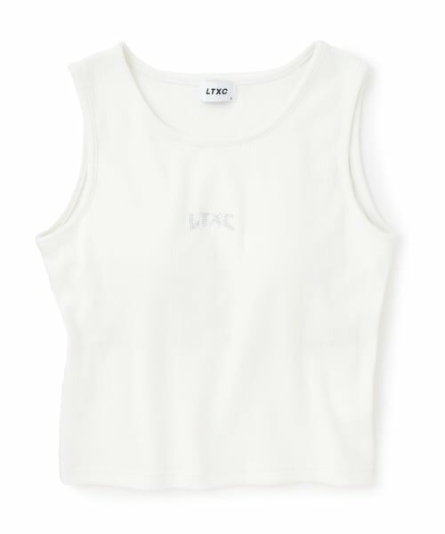 Lovetoxic / ラブトキシック キャミソール・チューブトップ | 【LTXC/吸水速乾】カップつき柄アソートタンク（オフ ホワイト）