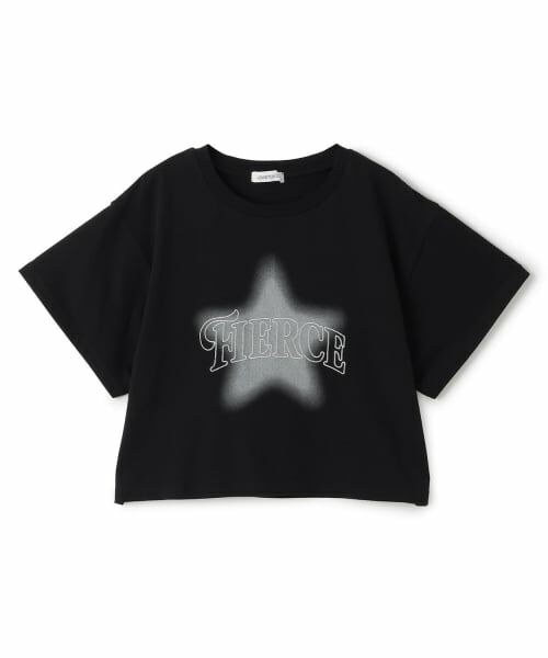 Lovetoxic / ラブトキシック Tシャツ | 【LTXC/綿100%】スターモチーフスプレー半T（黒）