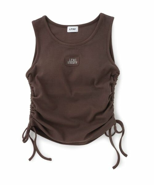 Lovetoxic / ラブトキシック キャミソール・チューブトップ | 【LTXC/抗菌防臭】\nカップつきサイドドロストタンク（茶）
