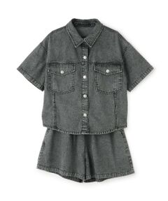 Lovetoxic / ラブトキシック シャツ・ブラウス | 【LTXC/接触冷感】デニムシャツセットアップ