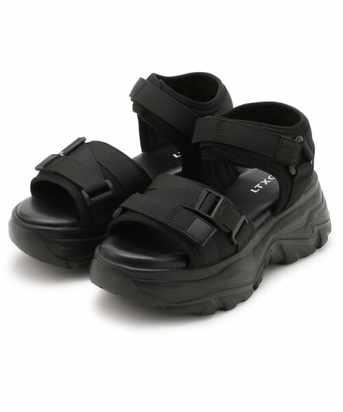 Lovetoxic / ラブトキシック サンダル | 【LTXC】厚底スポーツサンダル(黒)