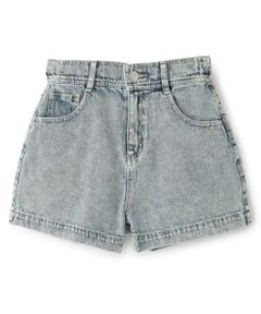 Lovetoxic / ラブトキシック ショート・ハーフ・半端丈パンツ | エンボスロコデニムﾞショートパンツ