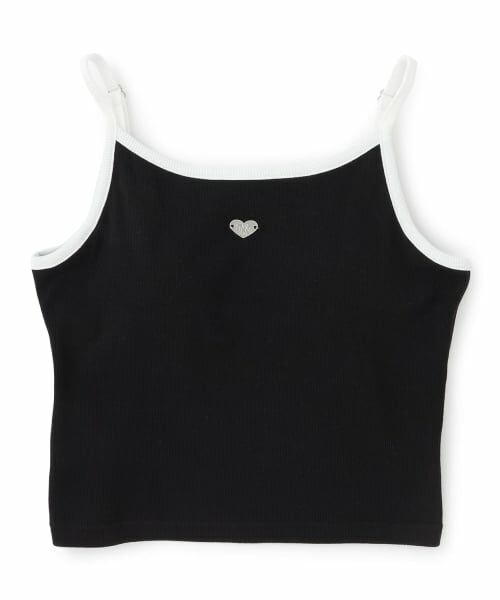 Lovetoxic / ラブトキシック キャミソール・チューブトップ | 【抗菌防臭】カップつきパイピングキャミソール（黒）