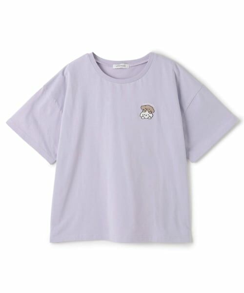 Lovetoxic / ラブトキシック Tシャツ | 【綿100%】アニマルフレンズ4カットモチーフ半T（ラベンダー）