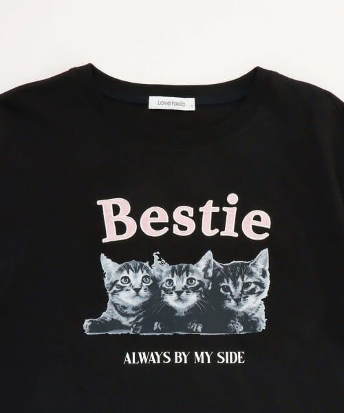 Lovetoxic / ラブトキシック Tシャツ | 【綿100%】キャットモチーフフォト半T | 詳細12