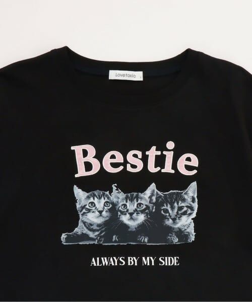 Lovetoxic / ラブトキシック Tシャツ | 【綿100%】キャットモチーフフォト半T | 詳細2