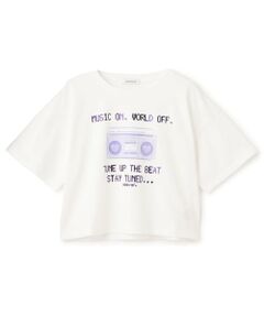 Lovetoxic / ラブトキシック Tシャツ | 【綿100%】ラジカセモチーフクロップド半T