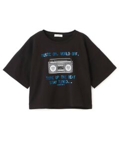 Lovetoxic / ラブトキシック Tシャツ | 【綿100%】ラジカセモチーフクロップド半T