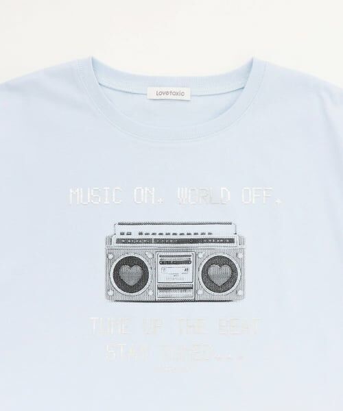 Lovetoxic / ラブトキシック Tシャツ | 【綿100%】ラジカセモチーフクロップド半T | 詳細11