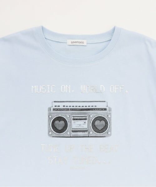 Lovetoxic / ラブトキシック Tシャツ | 【綿100%】ラジカセモチーフクロップド半T | 詳細2