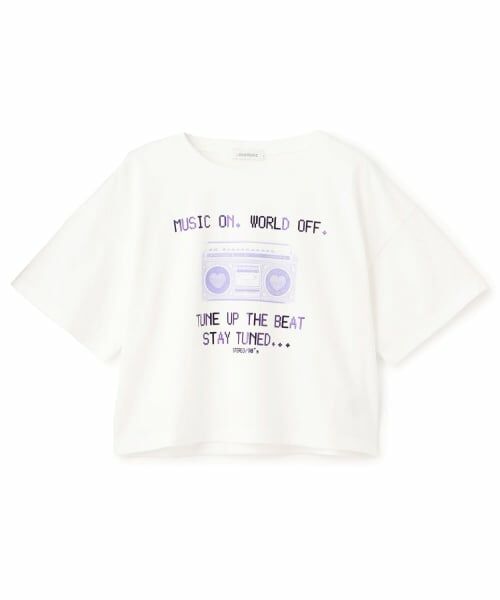 Lovetoxic / ラブトキシック Tシャツ | 【綿100%】ラジカセモチーフクロップド半T | 詳細7