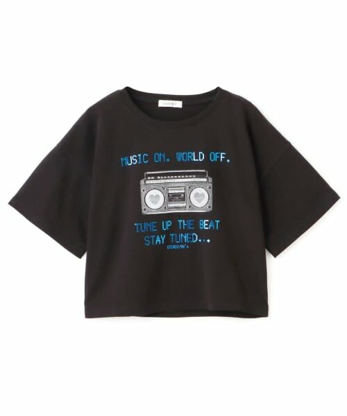 Lovetoxic / ラブトキシック Tシャツ | 【綿100%】ラジカセモチーフクロップド半T | 詳細8