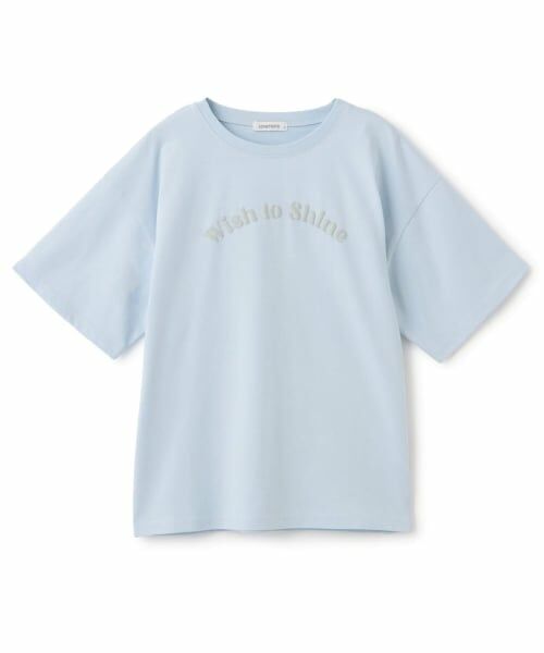 Lovetoxic / ラブトキシック Tシャツ | 【綿100%】羽モチーフ半T（サックス）