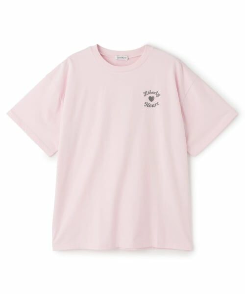 Lovetoxic / ラブトキシック Tシャツ | 【綿100%】プックリバックロゴルーズ半T（ピンク）