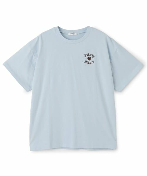 Lovetoxic / ラブトキシック Tシャツ | 【綿100%】プックリバックロゴルーズ半T（サックス）