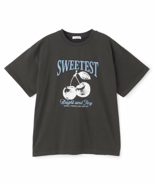 Lovetoxic / ラブトキシック Tシャツ | 【綿100%】アソートモチーフルーズ半T（チャコール）